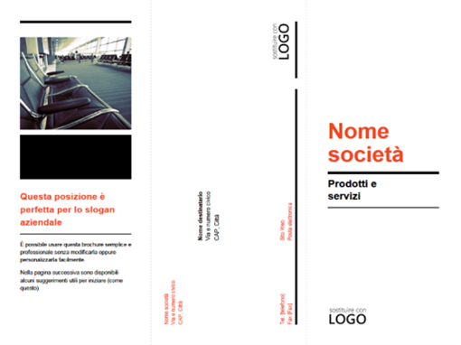 Brochure professionale pieghevole in tre parti (schema rosso e nero) Brochure professionale pieghevole in tre parti (schema rosso e nero)