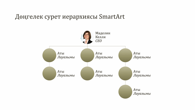 Дөңгелек сурет түріндегі ұйым құрылымы (кең экранды) Дөңгелек сурет түріндегі ұйым құрылымы (кең экранды)