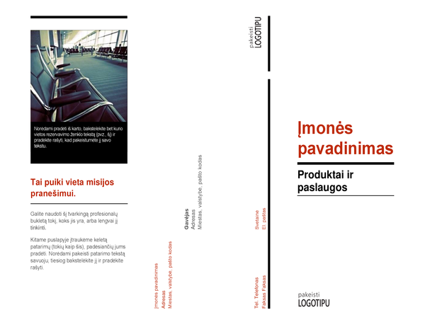Į tris dalis sulankstomas lankstinukas (raudonas ir juodas) Į tris dalis sulankstomas lankstinukas (raudonas ir juodas)
