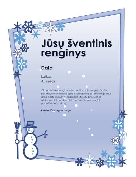 Žiemos švenčių renginio skrajutė Žiemos švenčių renginio skrajutė