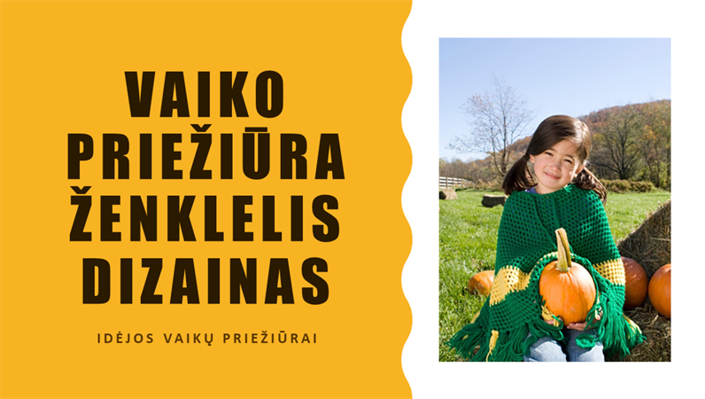 Vaikų priežiūros ženklelių dizainas Vaikų priežiūros ženklelių dizainas