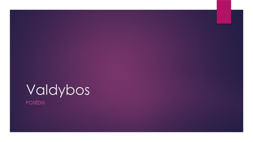 Valdybos posėdis Valdybos posėdis