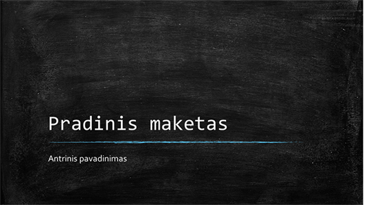 Klasės lentos stiliaus mokomoji pateiktis (plačiaekranė) Klasės lentos stiliaus mokomoji pateiktis (plačiaekranė)