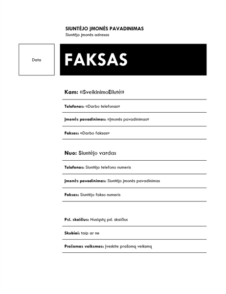 Laiškų suliejimo faksograma (tema „Mediana“) Laiškų suliejimo faksograma (tema „Mediana“)