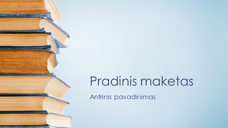 Pateiktis su mėlynomis knygomis (plačiaekranė) Pateiktis su mėlynomis knygomis (plačiaekranė)