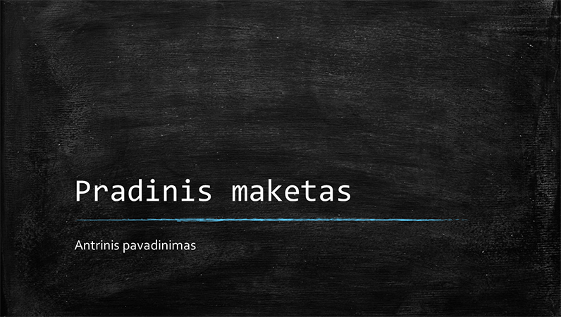 Klasės lentos stiliaus mokomoji pateiktis (plačiaekranė)