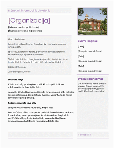 Pradinės mokyklos informacinis biuletenis Pradinės mokyklos informacinis biuletenis