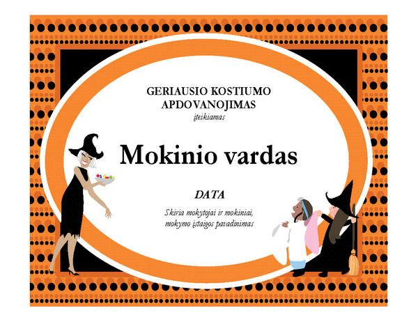 Geriausio Helovino kostiumo apdovanojimas Geriausio Helovino kostiumo apdovanojimas
