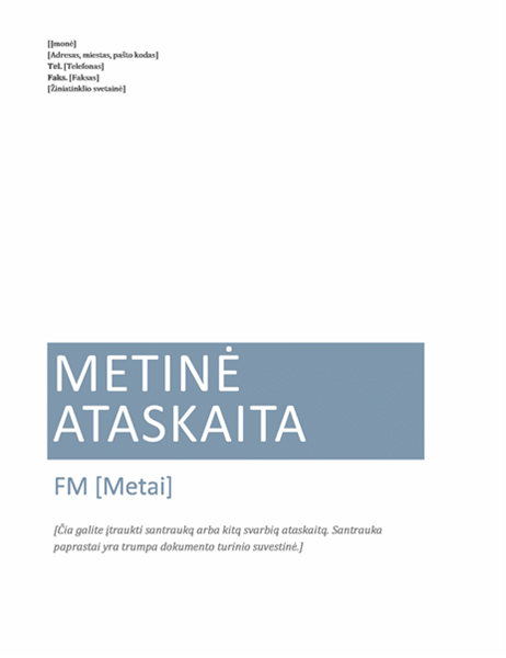 Metinė ataskaita