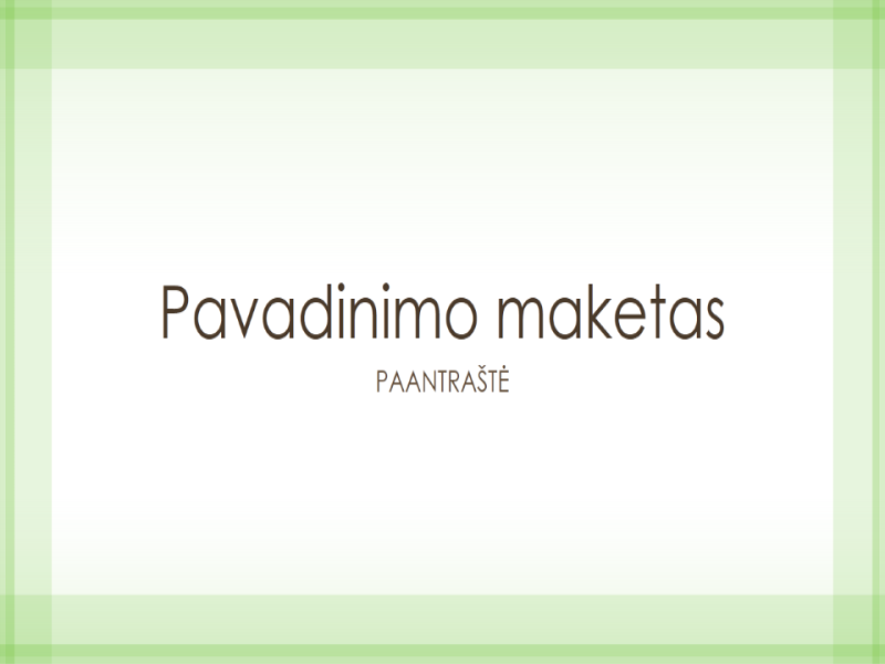 Permatomų žalių kraštinių dizaino pateiktis (plačiaekranė) Permatomų žalių kraštinių dizaino pateiktis (plačiaekranė)