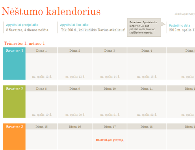 Nėštumo kalendorius