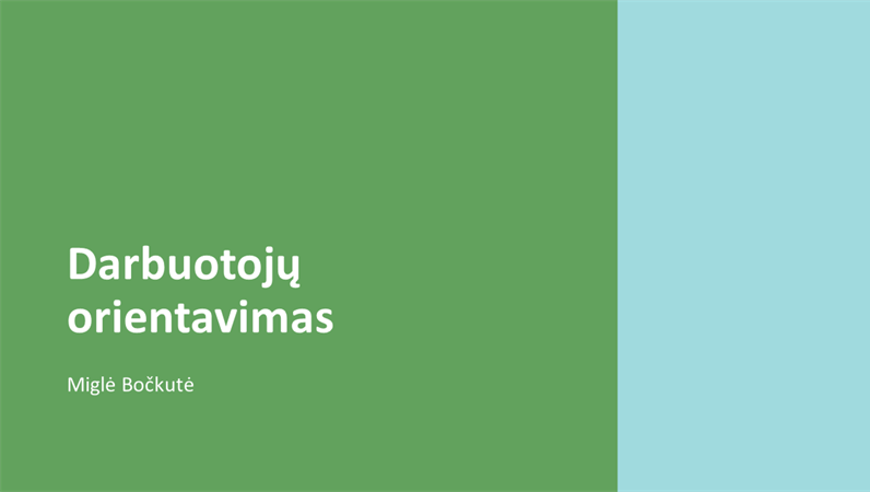 Darbuotojų orientavimo pateiktis Darbuotojų orientavimo pateiktis