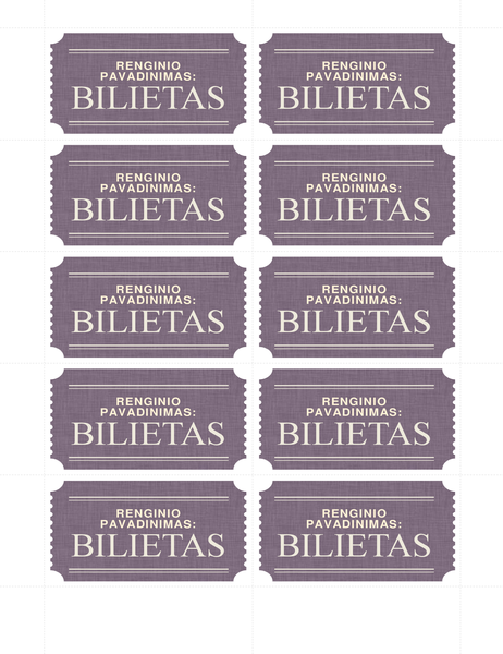 Paprasti bilietai