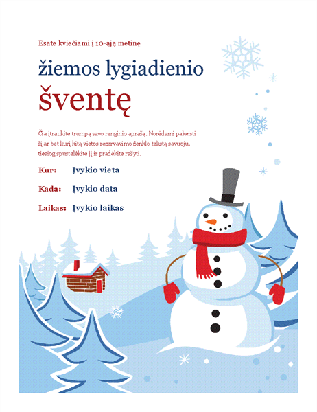 Žiemos šventės skrajutė Žiemos šventės skrajutė
