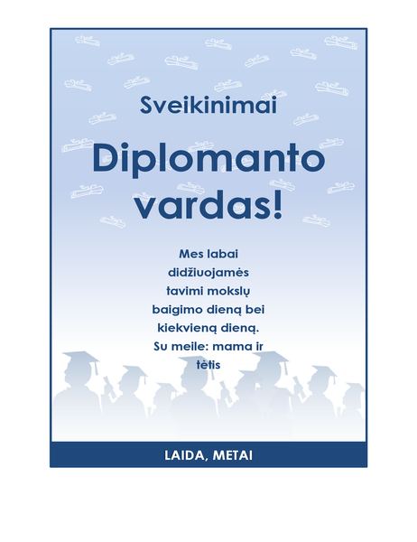 Diplomantų sveikinimo skrajutė (diplomantų vakarėlio dizainas) Diplomantų sveikinimo skrajutė (diplomantų vakarėlio dizainas)
