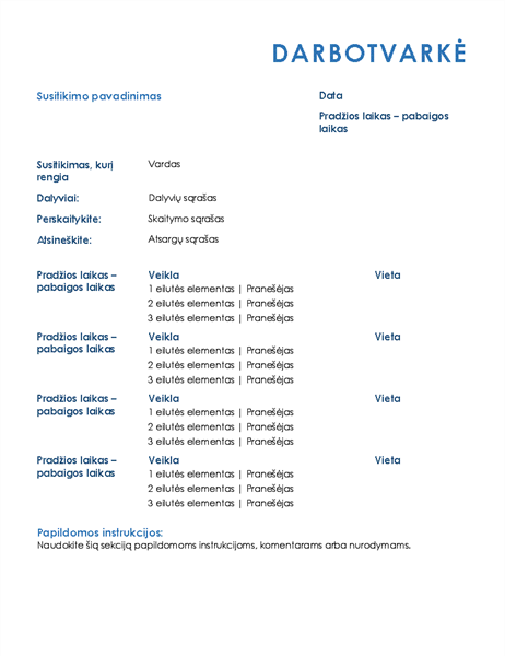 Visos dienos susitikimo darbotvarkė (oficiali) Visos dienos susitikimo darbotvarkė (oficiali)