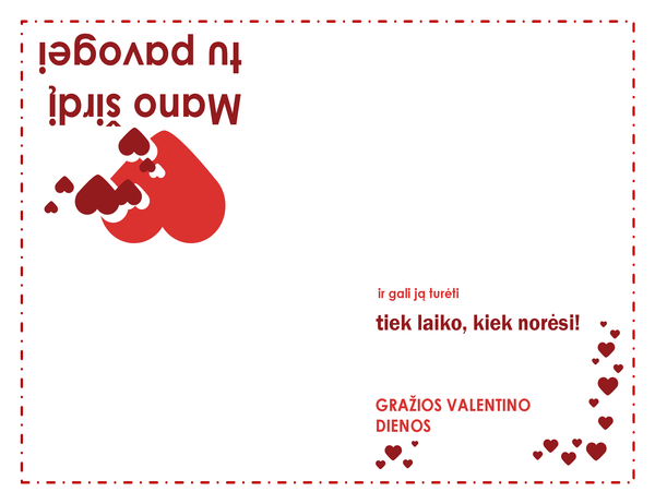 Valentino dienos atvirukas (širdelės dizainas, keturgubo sulenkimo) Valentino dienos atvirukas (širdelės dizainas, keturgubo sulenkimo)