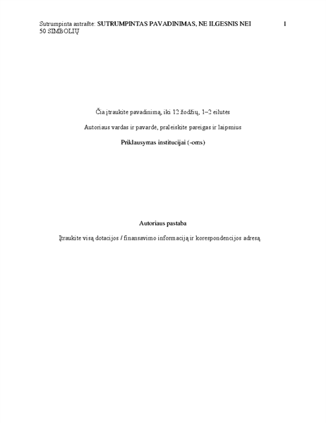 APA stiliaus dokumentas