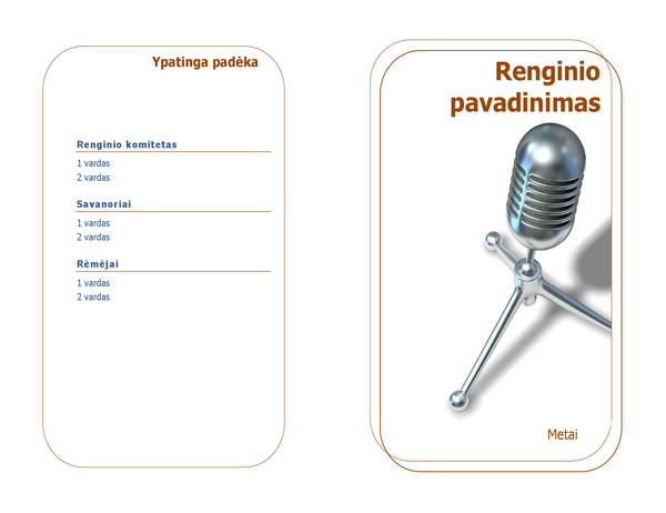 Renginio programa (perlenkta) Renginio programa (perlenkta)