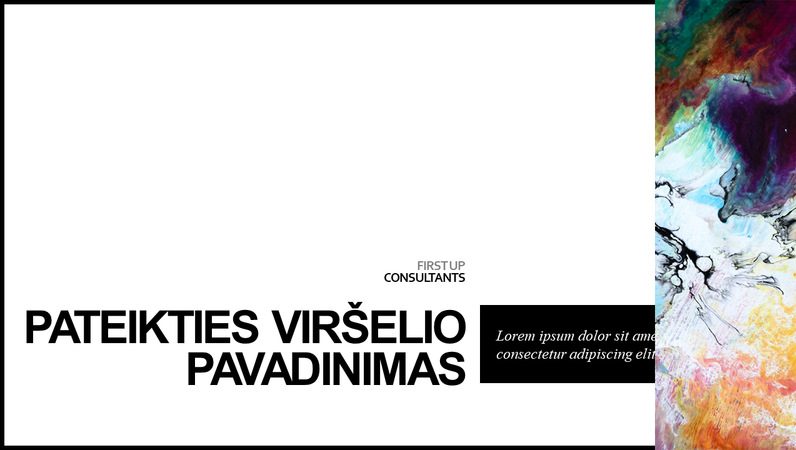 Minimalistinių spalvų pateiktis Minimalistinių spalvų pateiktis