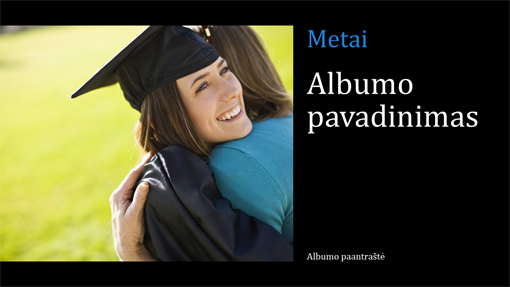 Mokyklos baigimo nuotraukų albumas, juodas (plačiaekranis formatas) Mokyklos baigimo nuotraukų albumas, juodas (plačiaekranis formatas)