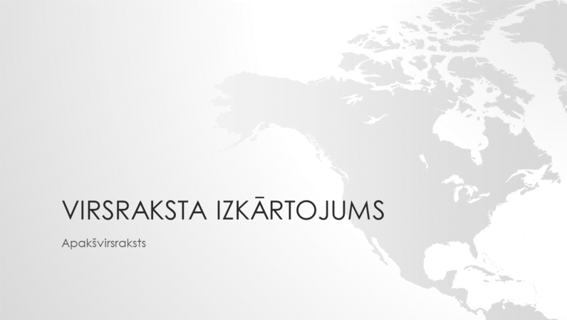 Pasaules karšu sērija: Ziemeļamerikas kontinenta prezentācija (platekrāna) Pasaules karšu sērija: Ziemeļamerikas kontinenta prezentācija (platekrāna)