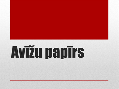 Avīžu papīrs