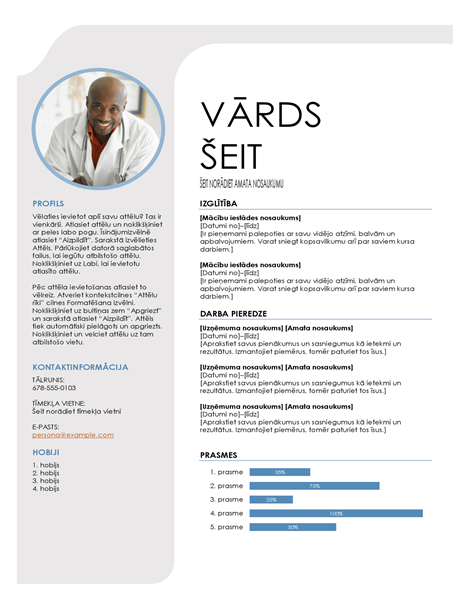 CV (zils un pelēks) CV (zils un pelēks)