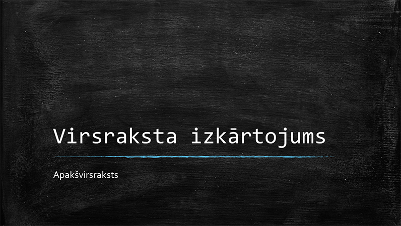Izglītības prezentācija uz tāfeles (platekrāna)