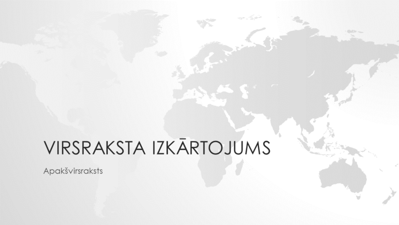 Pasaules kartes sērija, pasaules prezentācija (platekrāna) Pasaules kartes sērija, pasaules prezentācija (platekrāna)