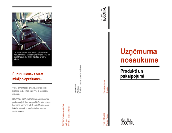 Trīskārša locījuma brošūra (Sarkans un melns) Trīskārša locījuma brošūra (Sarkans un melns)