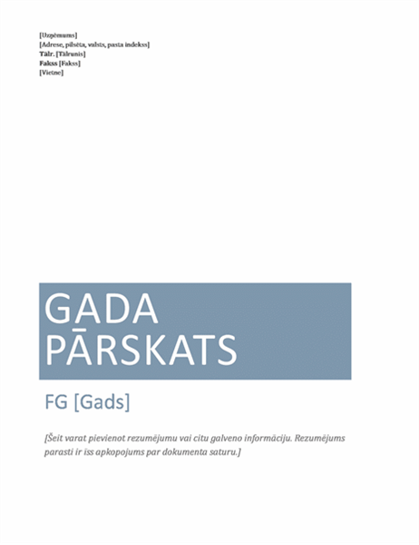 Gada pārskats Gada pārskats
