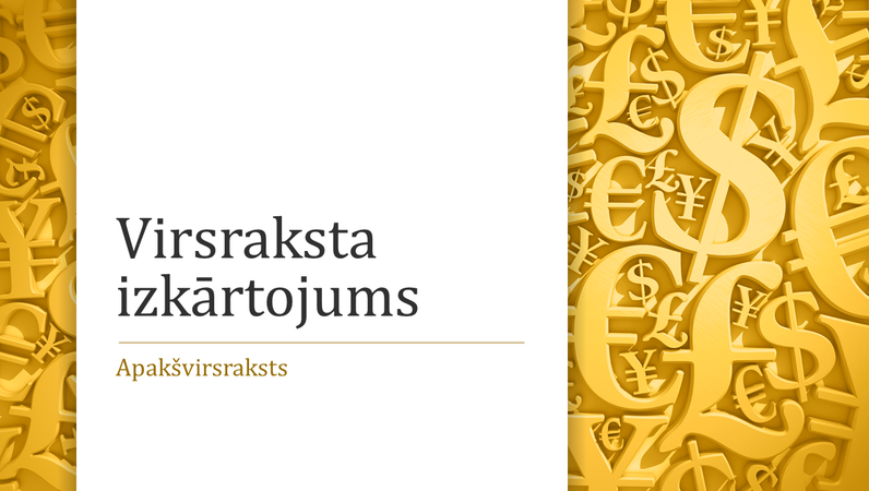 Prezentācija ar valūtu simboliem (platekrāna) Prezentācija ar valūtu simboliem (platekrāna)