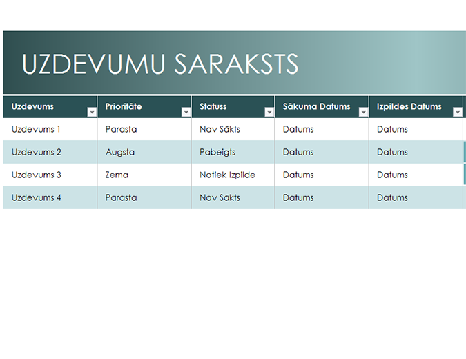 Vienkāršs darāmo darbu saraksts Vienkāršs darāmo darbu saraksts