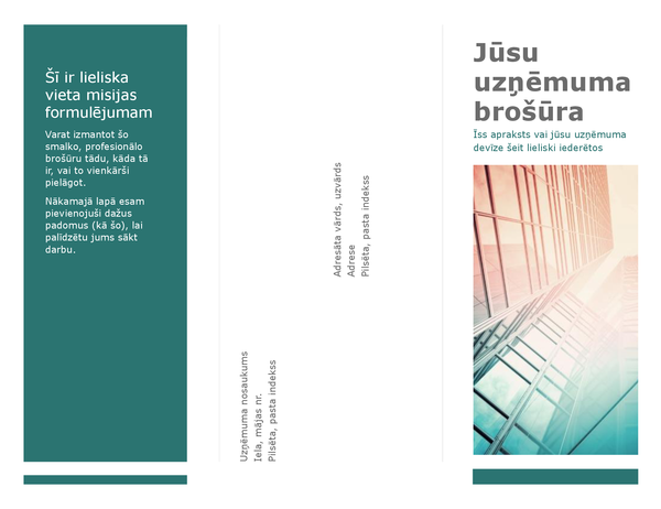 Trīskārt salocīta brošūra (zila) Trīskārt salocīta brošūra (zila)