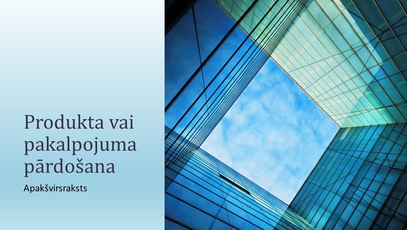 Produkta vai pakalpojuma pārdošanas prezentācija uzņēmumiem Produkta vai pakalpojuma pārdošanas prezentācija uzņēmumiem