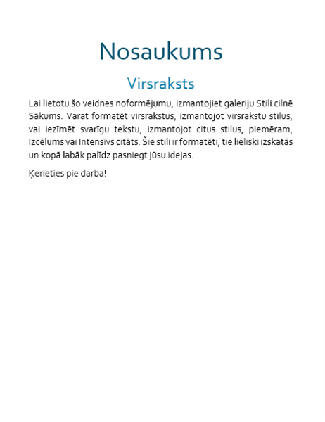 Plūstošs noformējums (tukšs) Plūstošs noformējums (tukšs)