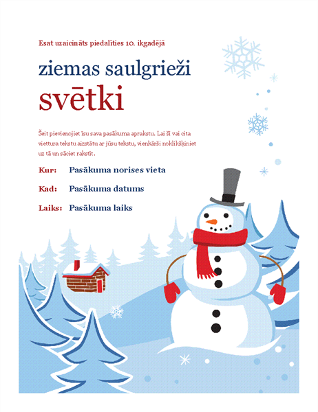 Ziemas ballītes skrejlapa Ziemas ballītes skrejlapa