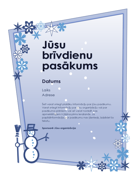 Ziemas brīvdienu pasākuma skrejlapa Ziemas brīvdienu pasākuma skrejlapa