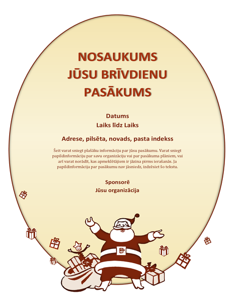 Ziemassvētku pasākuma skrejlapa Ziemassvētku pasākuma skrejlapa