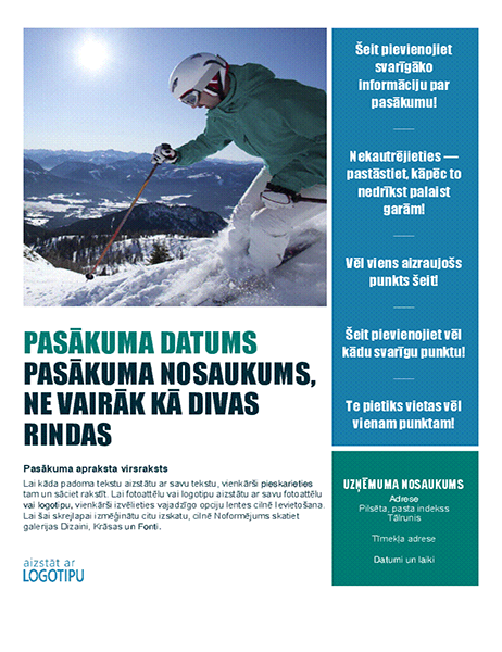 Sezonāla pasākuma skrejlapa (ziema) Sezonāla pasākuma skrejlapa (ziema)