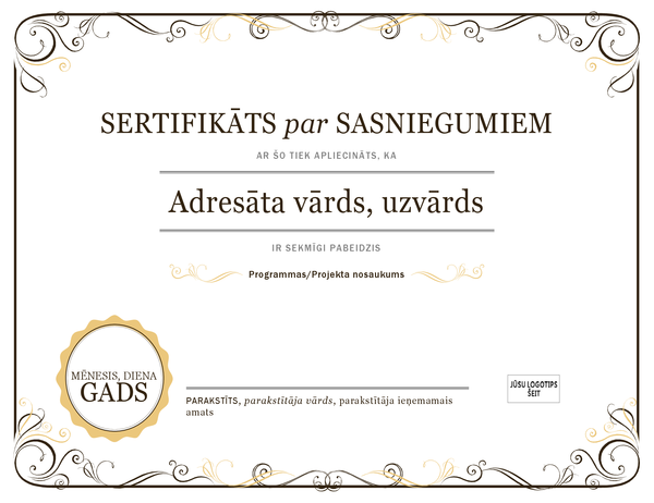 Sekmju sertifikāts Sekmju sertifikāts