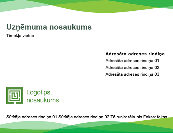 Aploksne (zaļu viļņu noformējums) Aploksne (zaļu viļņu noformējums)