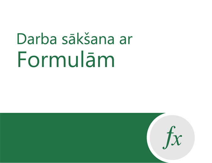 Apmācība par formulām Apmācība par formulām
