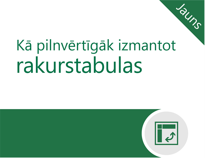 Kā pilnvērtīgāk izmantot rakurstabulas Kā pilnvērtīgāk izmantot rakurstabulas