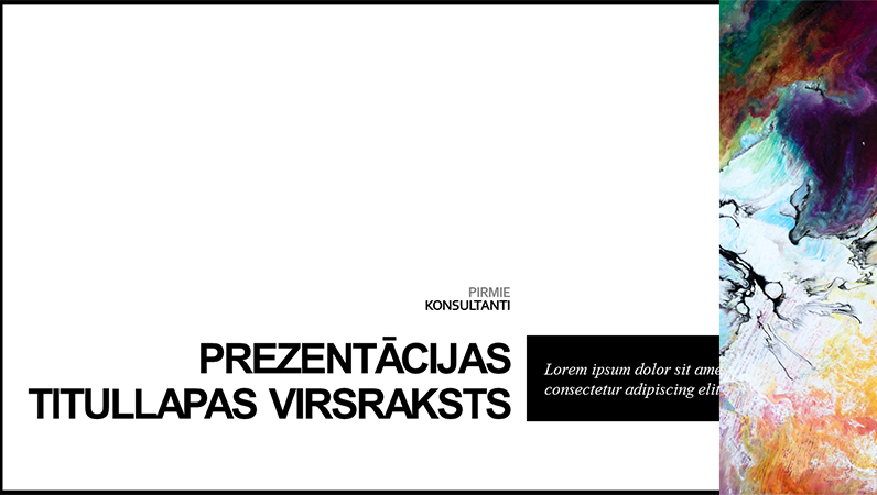 Prezentācija minimālisma krāsās Prezentācija minimālisma krāsās