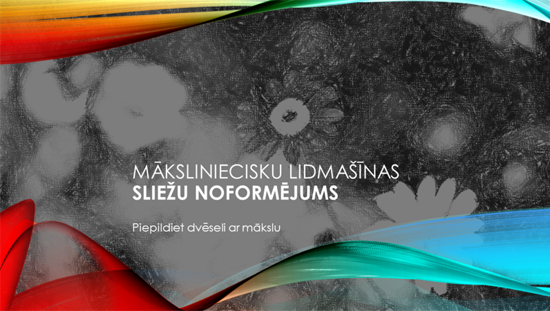 Mākslinieciskas lidmašīnas sliedes noformējums Mākslinieciskas lidmašīnas sliedes noformējums