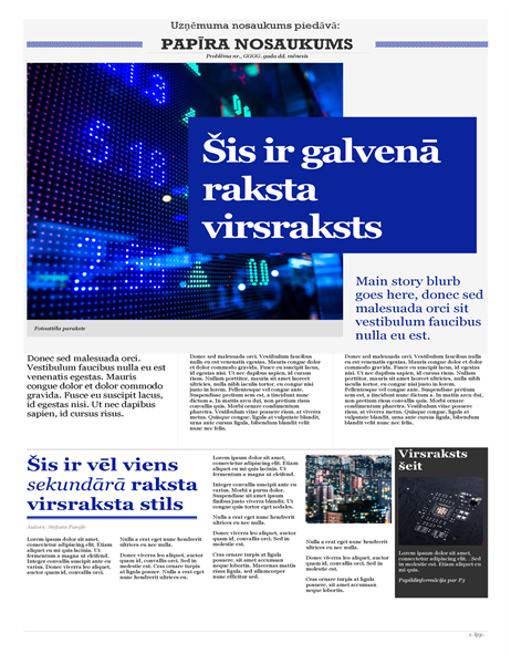 Mūsdienīgā avīze Mūsdienīgā avīze