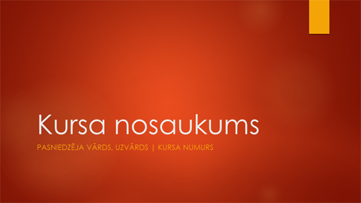 Mācību kursa apskats (platekrāna) Mācību kursa apskats (platekrāna)