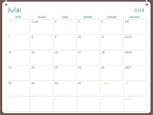 Kalendar akademik 2014-2015 (Julai-Jun) Kalendar akademik 2014-2015 (Julai-Jun)